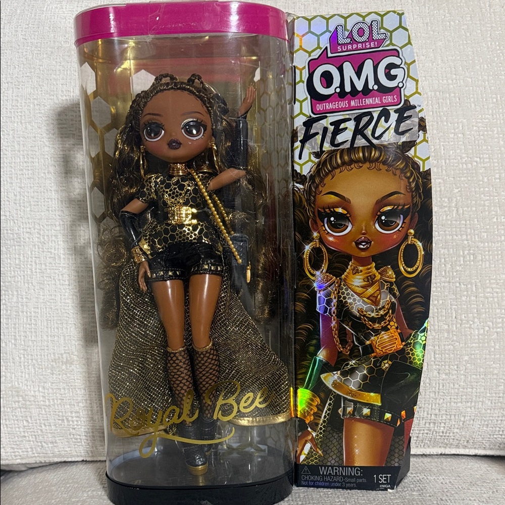 L.O.L. Surprise! O.M.G. Fierce Royal Bee Doll - Gold and Black - New In Box